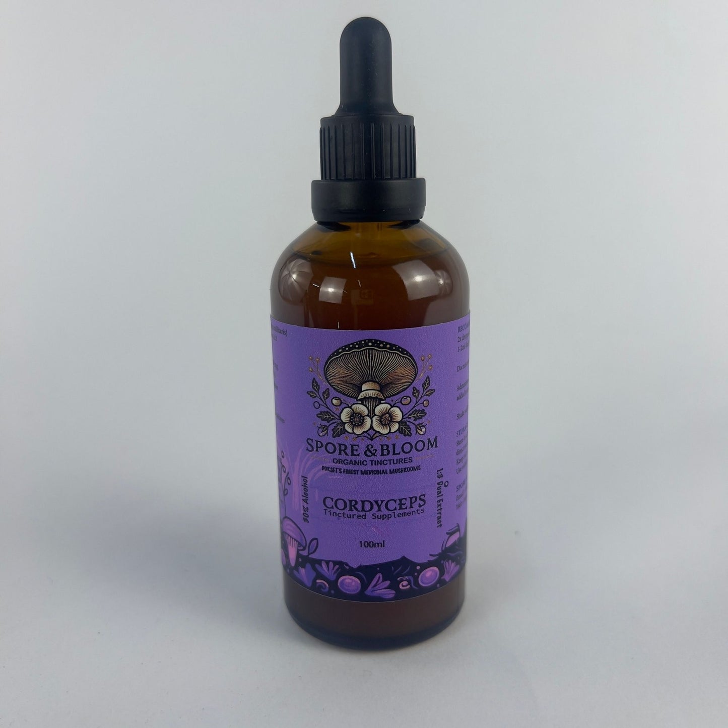 Organic UK-Grown Cordyceps Mushroom Tincture by Spore & Bloom
