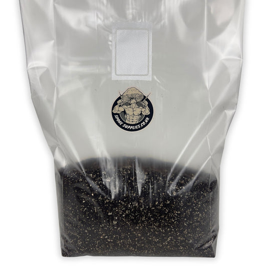 a bag of sterile cvg substrate by spore supplies for mushroom cultivation