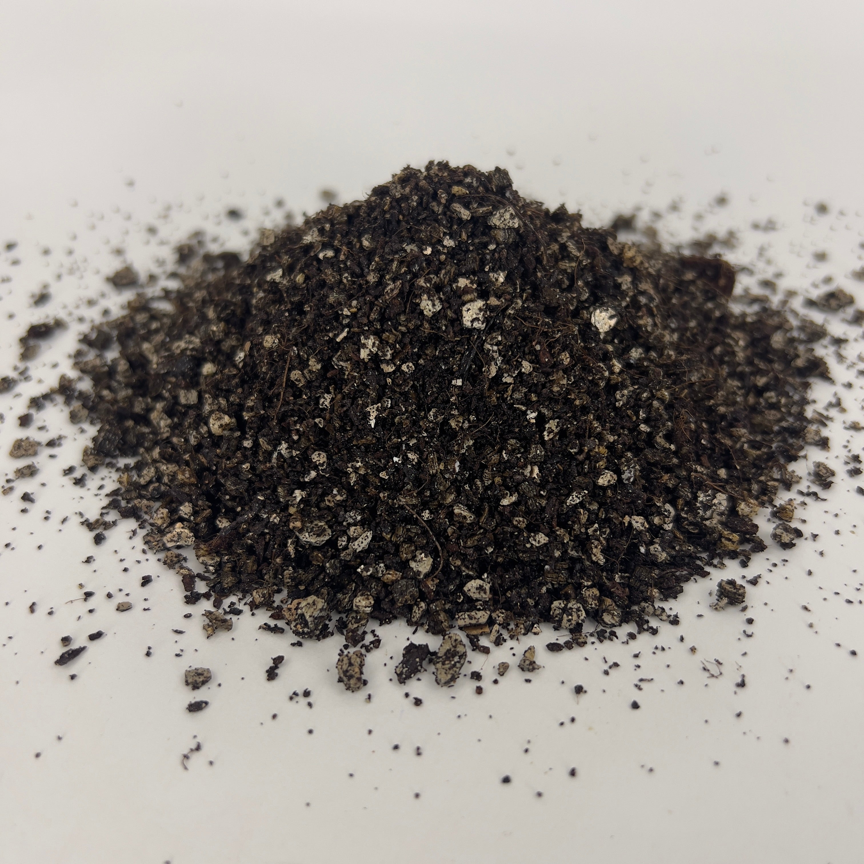 a pile of cvg substrate for mushroom growing