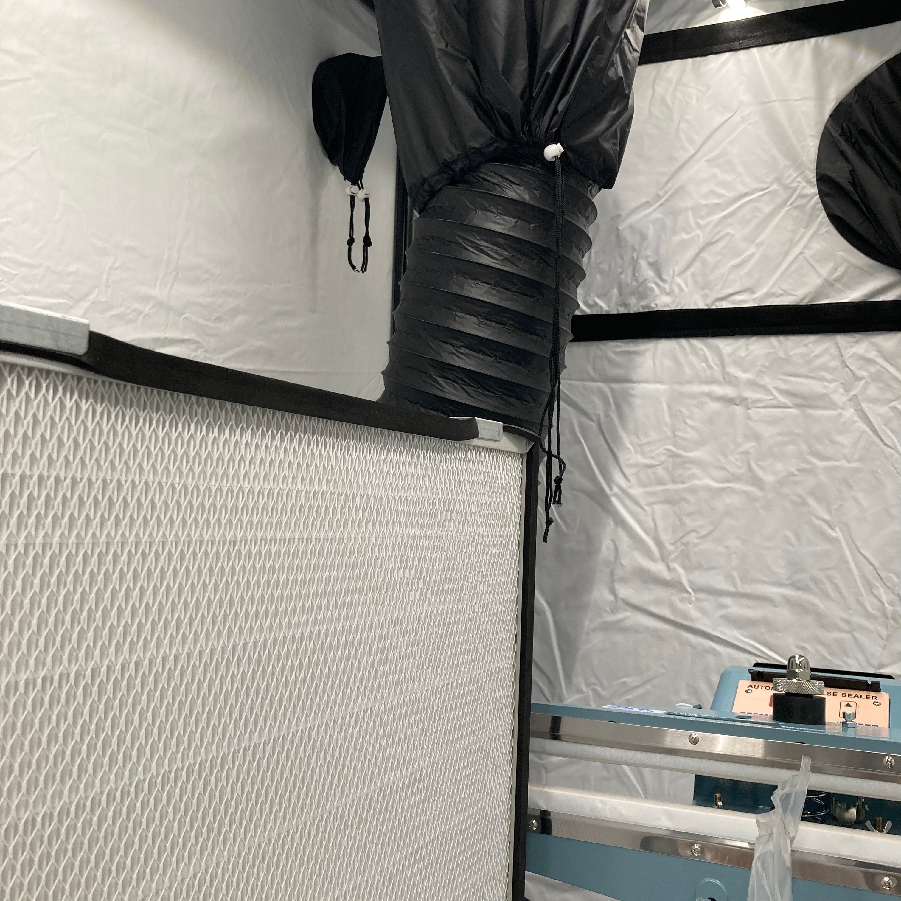 cleanroom HEPA filter fan blowing clean air