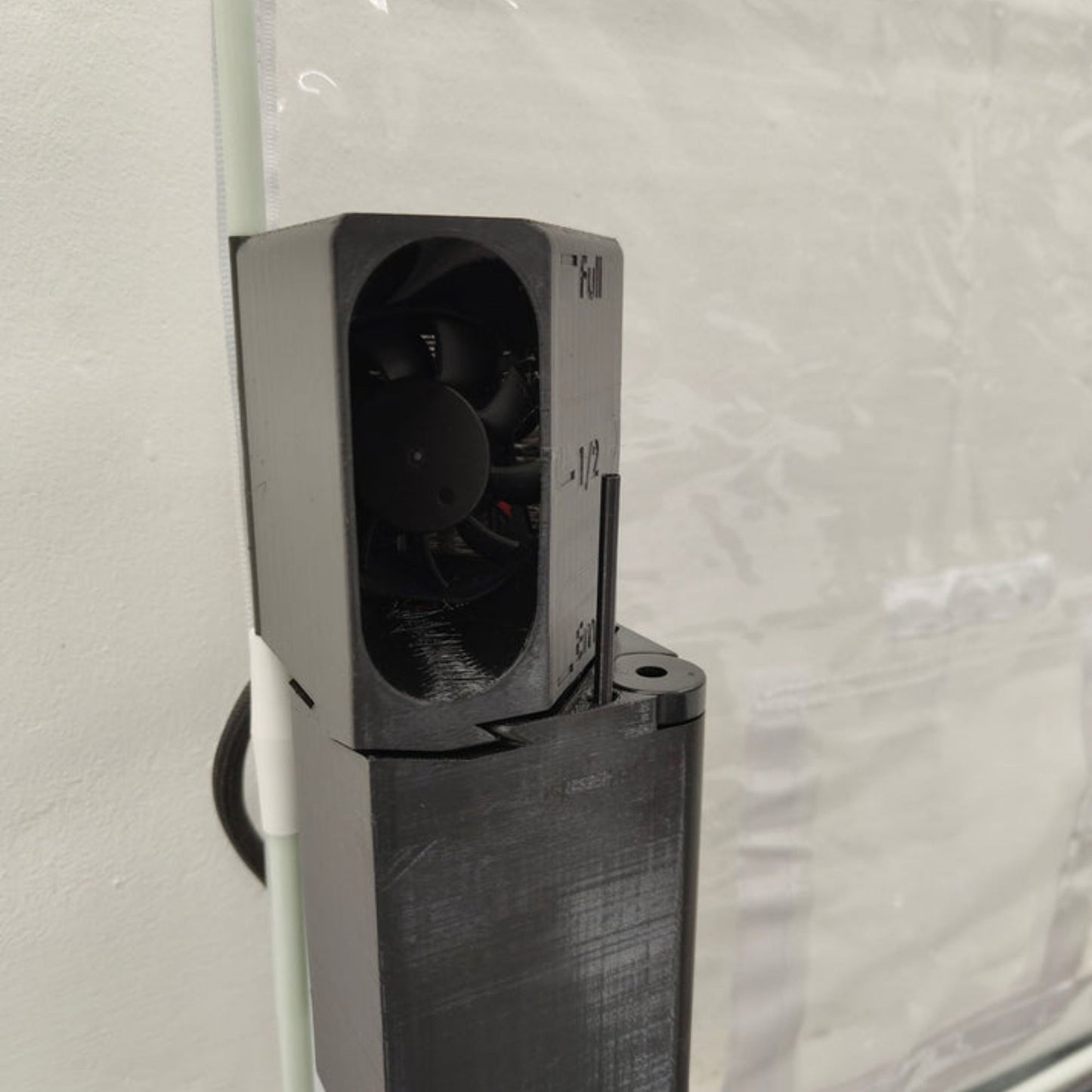 an image of the automated fan and humidifier inside the automated monotub by funguy equipment