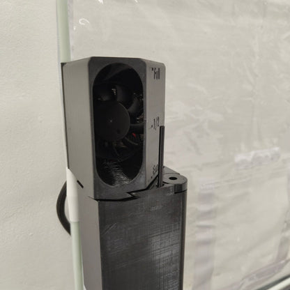 an image of the automated fan and humidifier inside the automated monotub by funguy equipment