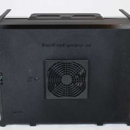 image of the fan on the back of a large laminar flow hood