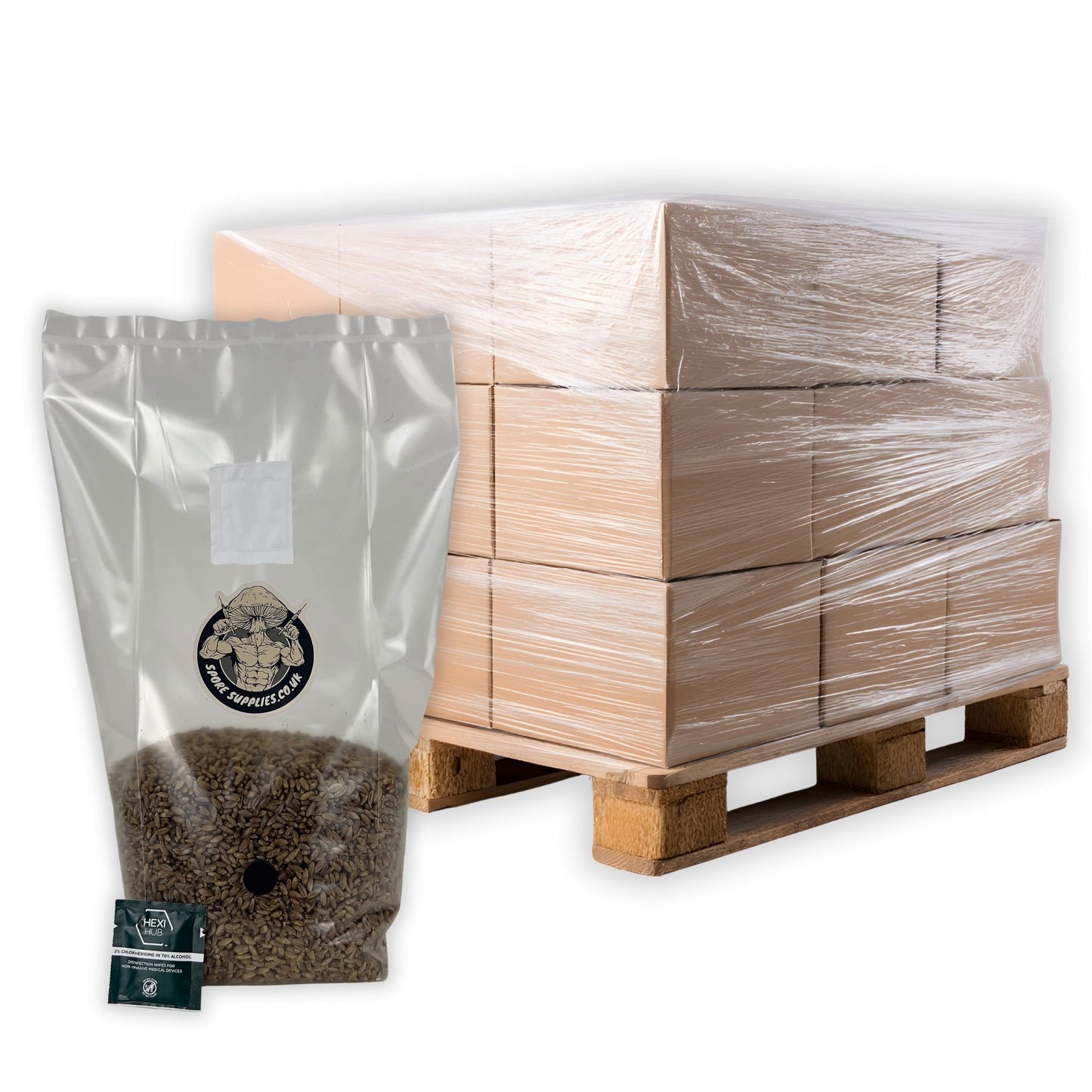 Wholesale 1.5kg Sterile Rye Grain Bags For Mushroom Cultivation